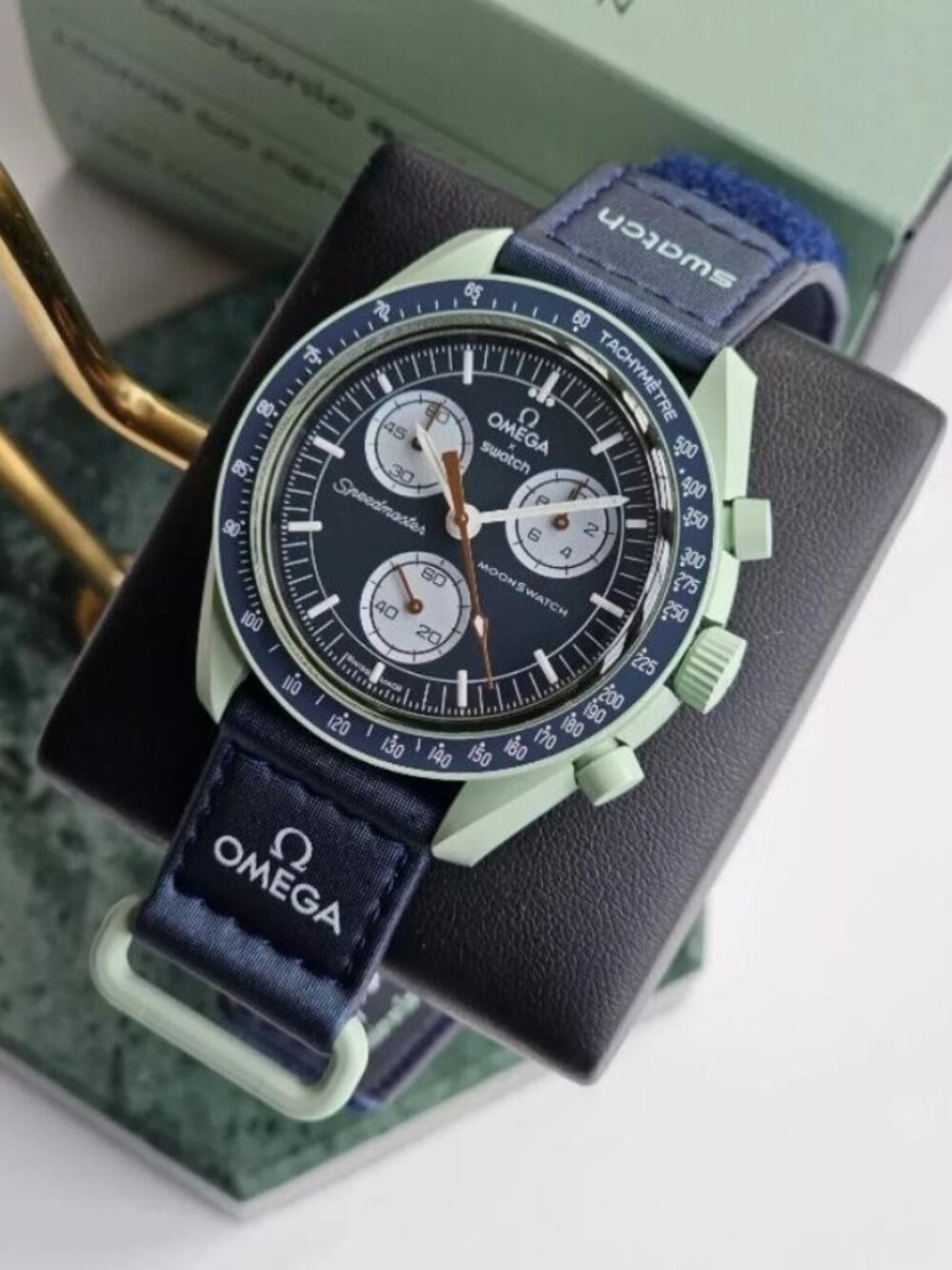 New Omega Swatch MoonSwatch Mission On EARTH Watch With Box